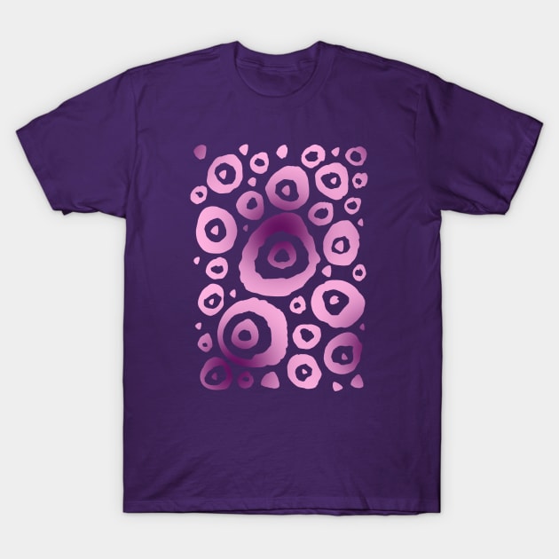 Purple Circle Pattern T-Shirt by SisterSpyder923